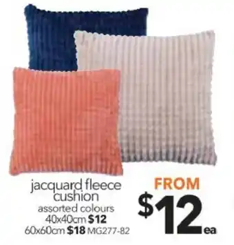 Cheap as Chips Jacquard Fleece Cushion 40x40cm offer