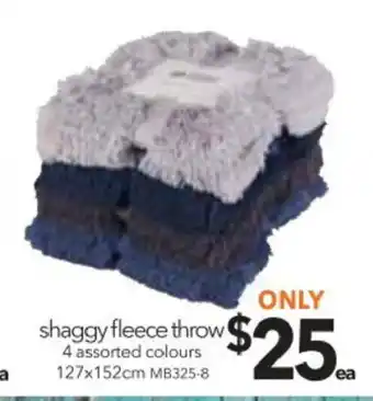 Cheap as Chips Shaggy Fleece Throw 127x152cm offer