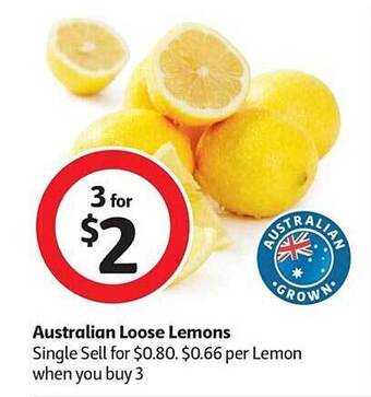 Coles Australian loose lemons offer