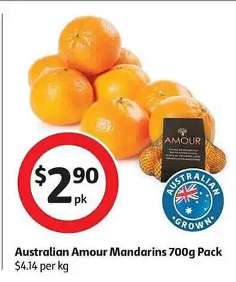 Coles Australian amour mandarins 700g pack offer