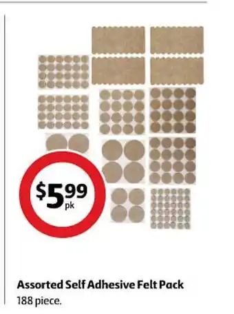Coles Assorted self adhesive felt pack offer