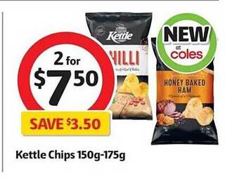 Coles Kettle chips 150g-175g offer