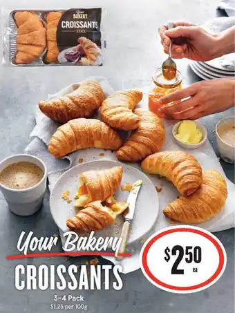 IGA Croissants 3-4 pack offer