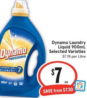 IGA Dynamo laundry liquid 900ml offer