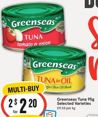IGA Greenseas tuna 95g offer