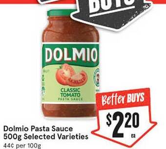 IGA Dolmio pasta sauce 500g offer