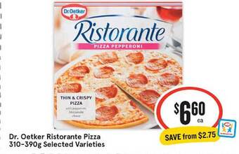 IGA Dr. oetker ristorante pizza 310-390g offer