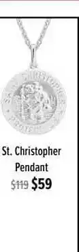 Shiels St. christopher pendant offer