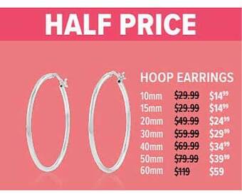 Shiels Hoop earrings offer