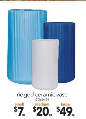 Cheap as Chips Ridged Ceramic Vase small offer