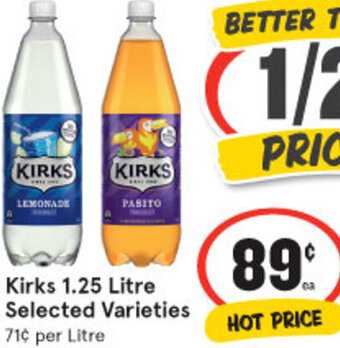 IGA Kirks 1.25 Litre Selected Varieties offer