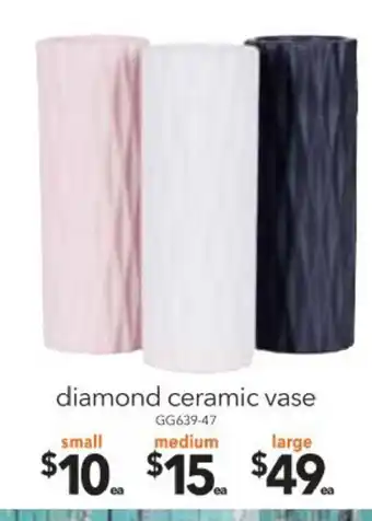 Cheap as Chips Diamond Ceramic Vase small offer