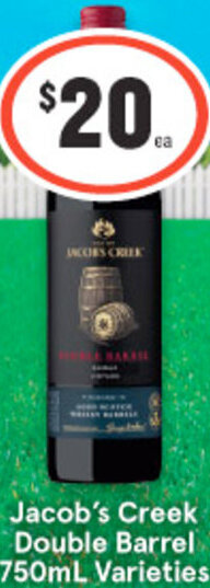 Jacob's Creek Double Barrel 750ml Varieties