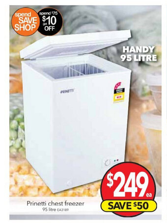 Cheap as Chips Prinetti Chest Freezer 95 Litre offer