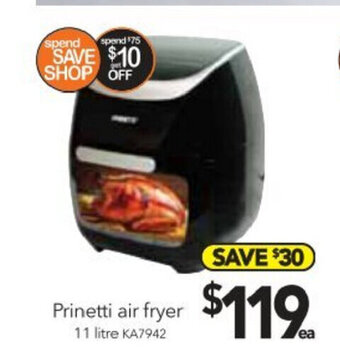 Cheap as Chips Prinetti Air Fryer 11 Litre offer