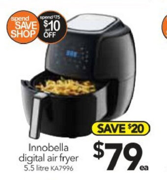 Cheap as Chips Innobella Digital Air Fryer 5.5 Litre offer