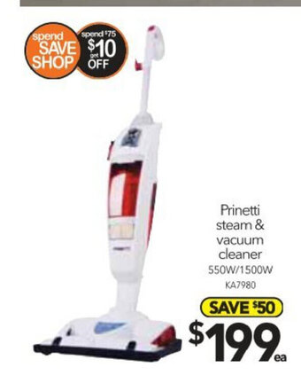 Cheap as Chips Prinetti Steam & Vacuum Cleaner offer