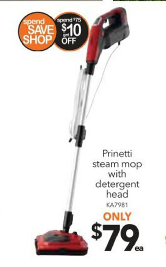 Cheap as Chips Prinetti Steam Mop With Detergent Head offer