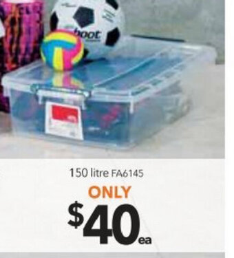 Cheap as Chips Clear Storage Tubs 150 Litre offer