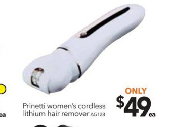 Cheap as Chips Prinetti Women's Cordless Lithium Hair Remover offer