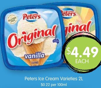Peters Ice Cream Varieties 2L