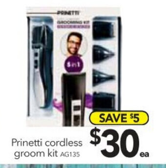 Cheap as Chips Prinetti Cordless Groom Kit offer