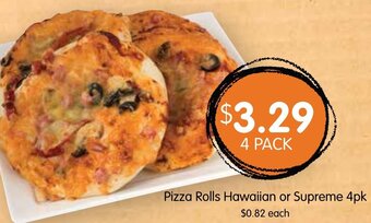 Spudshed Pizza Rolls Hawaiian or Supreme 4pk offer