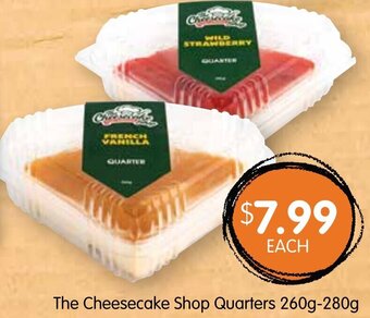 Spudshed The Cheesecake Shop Quarters 260-280g offer