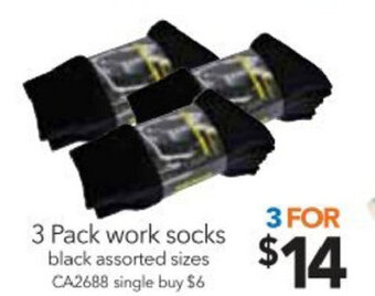 Cheap as Chips 3 Pack Work Socks offer