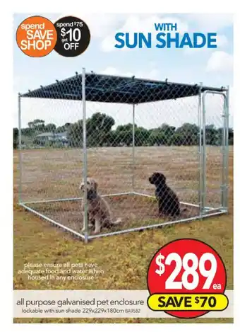 Cheap as Chips All Purpose Galvanised Pet Enclosure offer