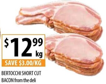 Supabarn Bertocchi Short Cut Bacon From The Deli offer
