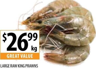 Supabarn Large Raw King Prawns offer