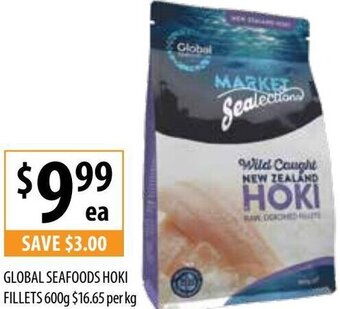 Supabarn Global Seafoods Hoki Fillets 600g offer