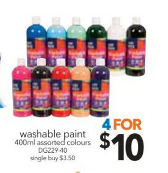 Cheap as Chips Washable Paint 400ml offer