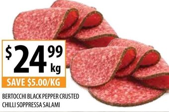 Supabarn Bertocchi Black Pepper Crusted Chilli Soppressa Salami offer