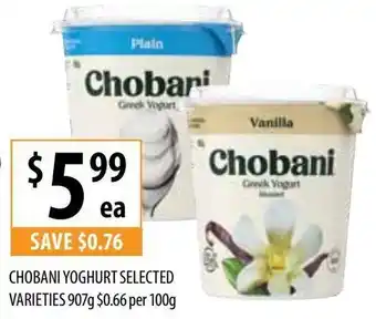 Supabarn Chobani Yoghurt Selected Varieties 907g offer