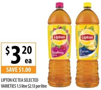 Supabarn Lipton Ice Tea Selected Varieties 1.5 Litre offer