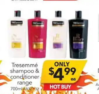 Cheap as Chips Tresemme Shampoo & Conditioner 700ml offer