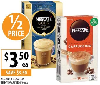 Supabarn Nescafe Coffee Sachets Selected Varieties 6/10 Pack offer