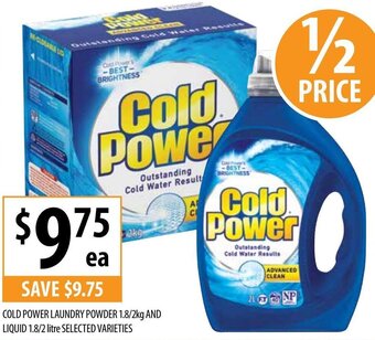 Supabarn Cold Power Laundry Powder 1.8/2Kg And Liquid 1.8/2 Litre Selected Varieties offer