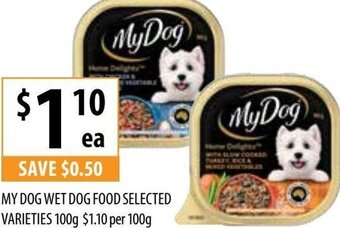 Supabarn My Dog Wet Dog Food Selected Varieties 100g offer