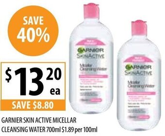 Supabarn Garnier Skin Active Micellar Cleansing Water 700ml offer