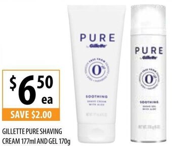 Gillette Pure Shaving Cream 177ml And Gel 170g