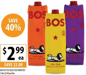 Supabarn Bos Ice Tea Selected Varieties 1 Litre offer
