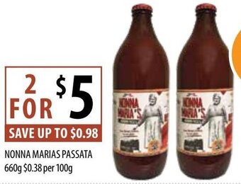 Supabarn Nonna Marias Passata 660g offer