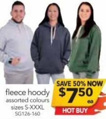 Fleece Hoody S-XXXL