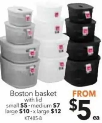 Boston Basket With Lid