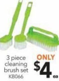 Cheap as Chips 3 Piece Cleaning Brush Set offer