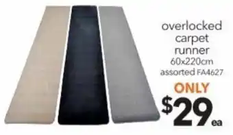 Cheap as Chips Overlocked Carpet Runner offer