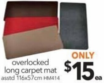 Cheap as Chips Overlocked Long Carpet Mat 116x57cm offer